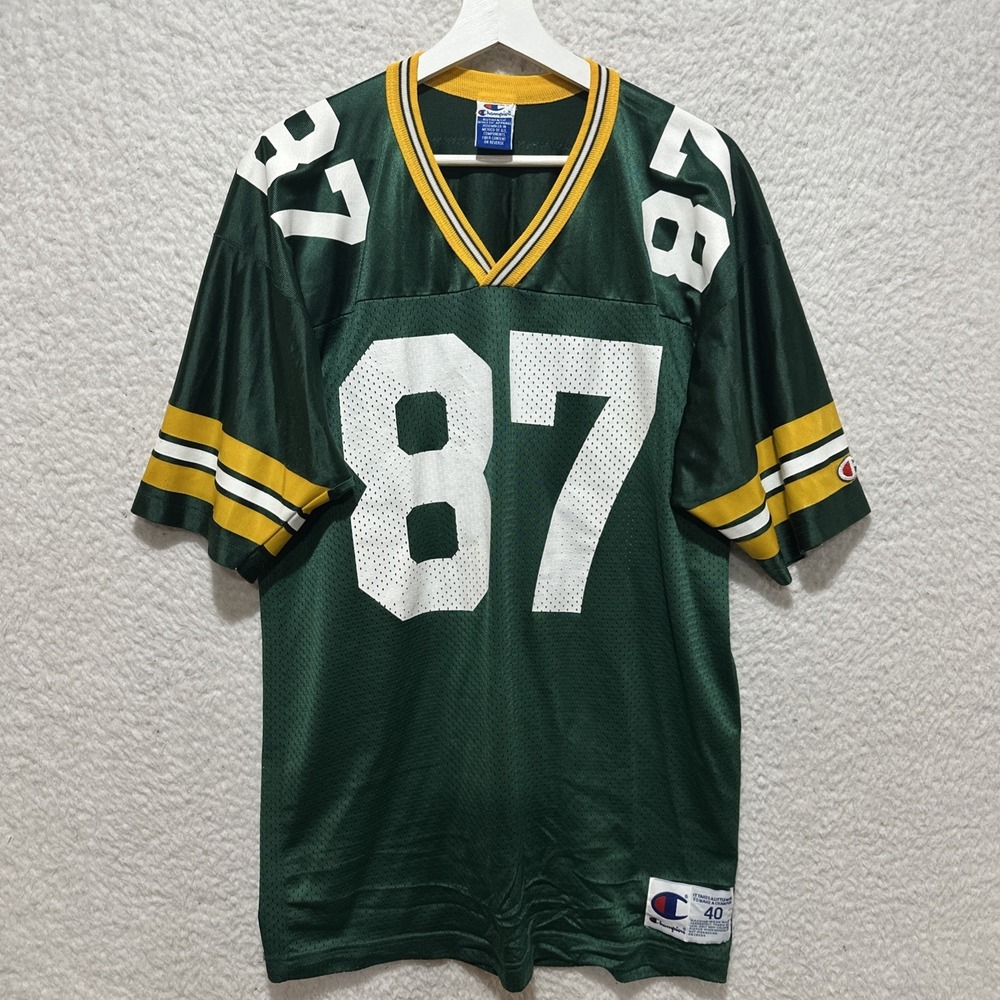 Vintage Green Bay Packers Football Jersey Men's 40 Champion Green Robert Brooks